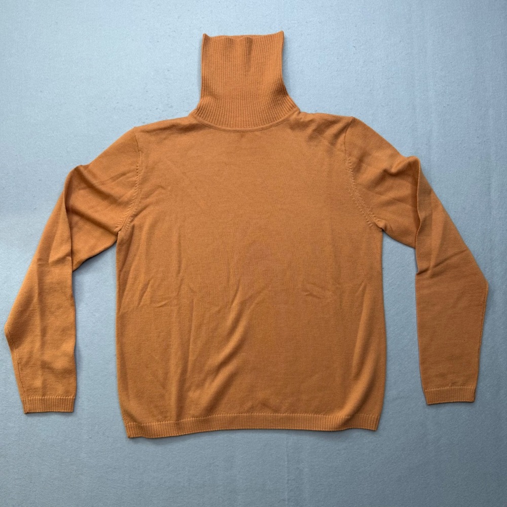 Pendleton Womens Small Orange Merino Wool Turtleneck Sweater RN29685